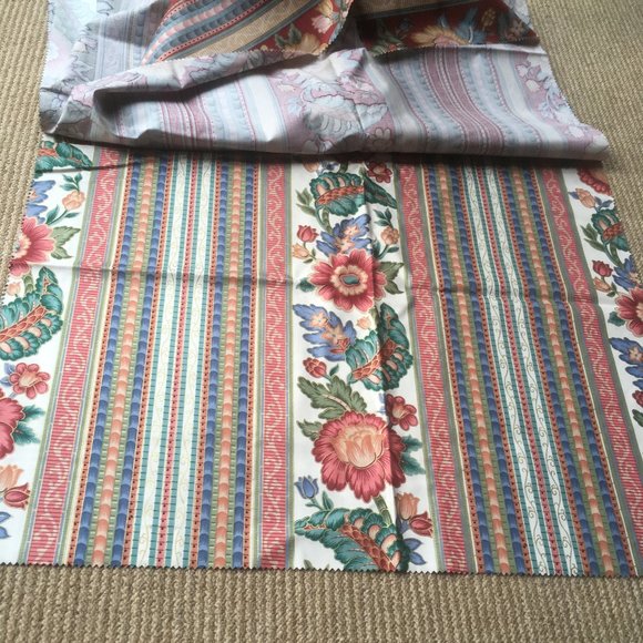 Wyngard Decorative Fabric. Floral and Stripes. - Picture 6 of 9